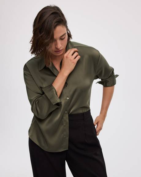 Satin Long-Sleeve Shirt