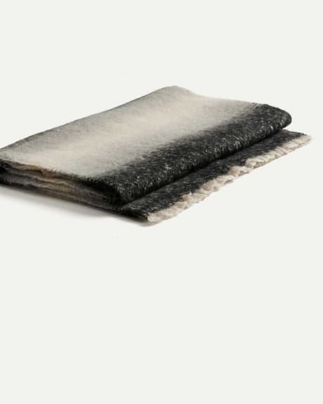 Striped Greyscale Blanket Scarf
