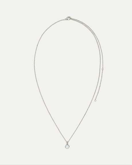Delicate Chain with Dainty Iridescent Stone