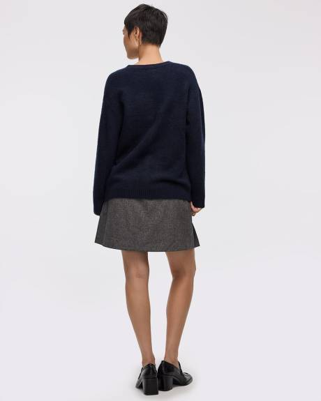 Cardigan long à col V avec poches