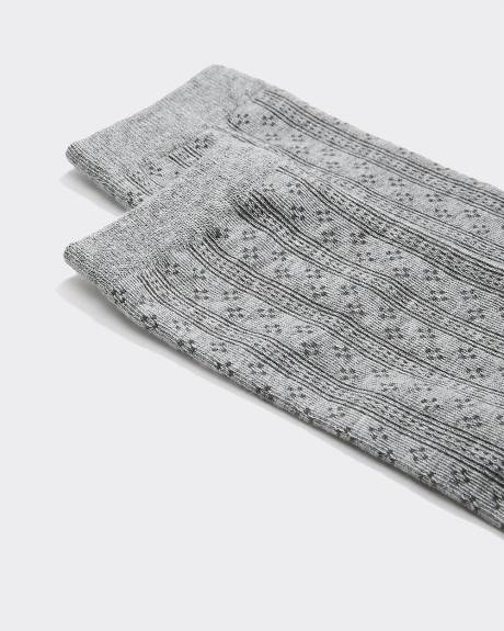 Bas classiques en mailles pointelle