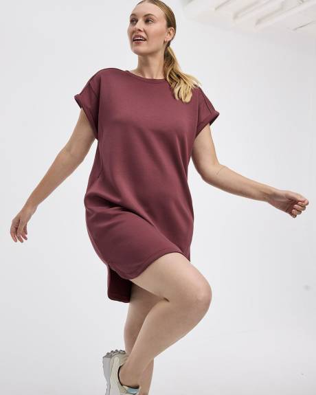 Robe à manches très courtes et col rond avec poches - Hyba