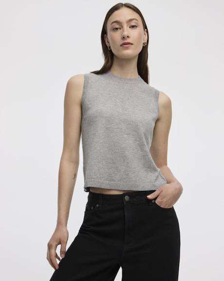 Sleeveless Crew-Neck Top