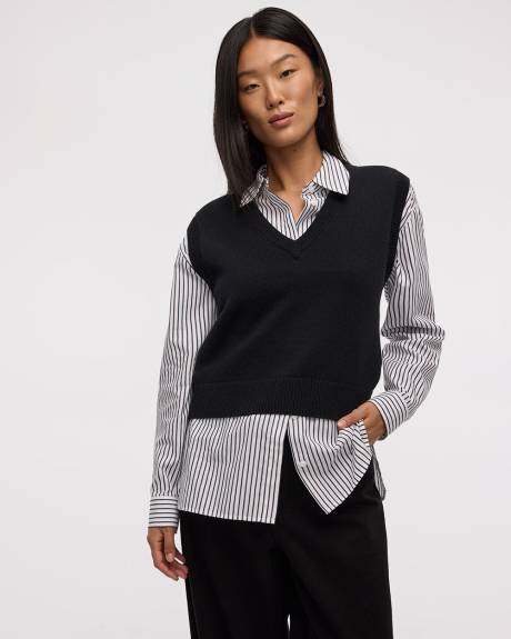 V-Neck Knit Vest