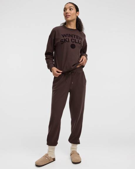 Pantalon jogger en tissu polaire - Hyba - Petite