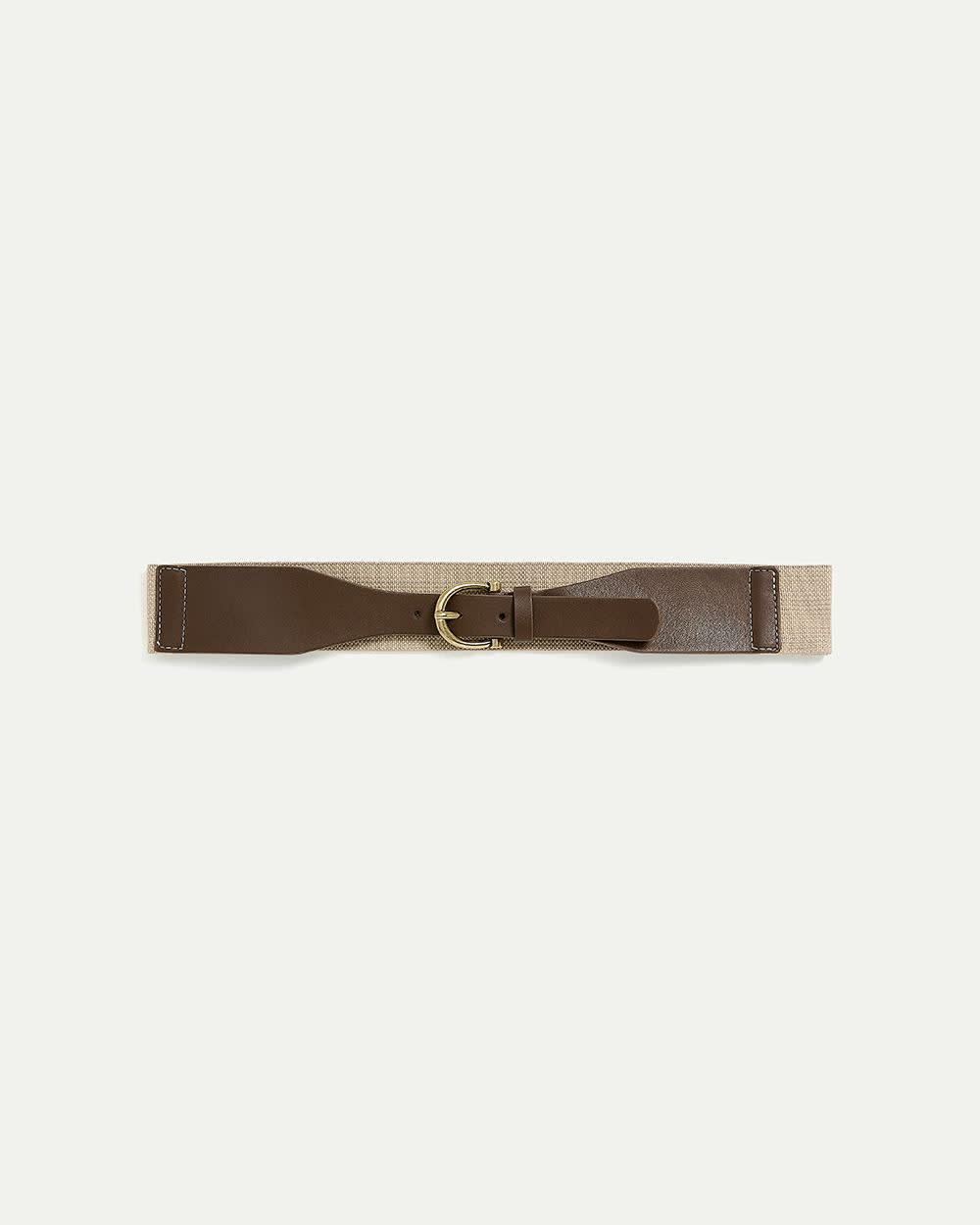 Faux Leather Elastic Belt