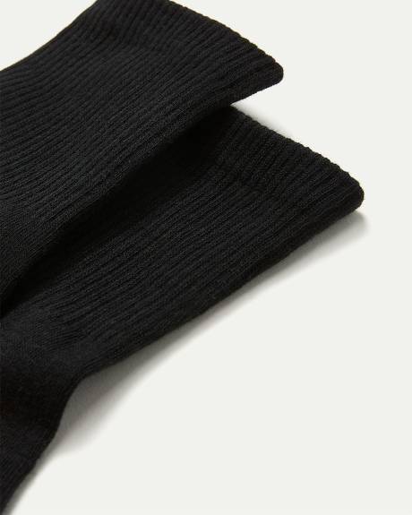 Ribbed Cotton Anklet Socks