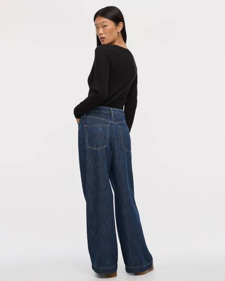 Wide-Leg High-Rise Jean