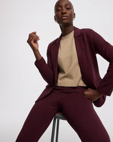 Fitted One-Button Knit Blazer - The Modern Stretch (R)