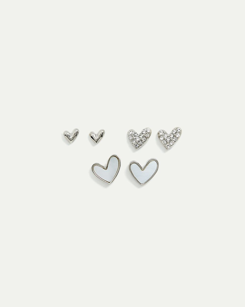 Heart Earrings - Set of 3
