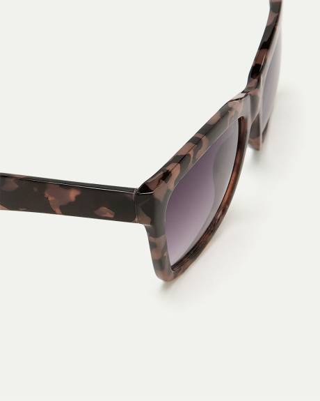 Lunettes de soleil à motif moucheté