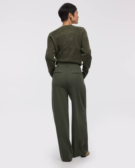 Pantalon en crêpe à taille haute et jambe large