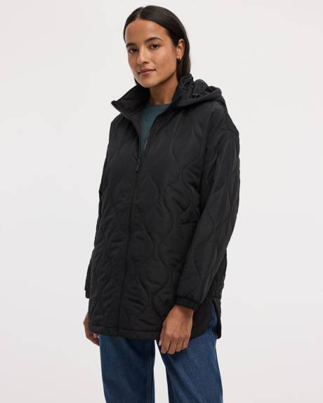 Manteau matelassé à capuchon amovible