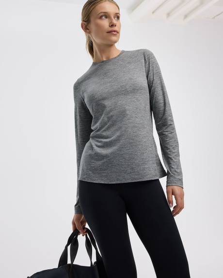 T-shirt à col rond et manches longues - DRY-LUX (MD) Hyba Essentiels