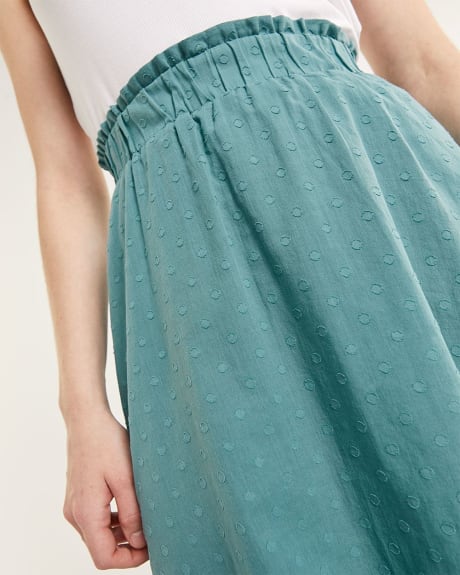 Clip Dot Skirt With Frills