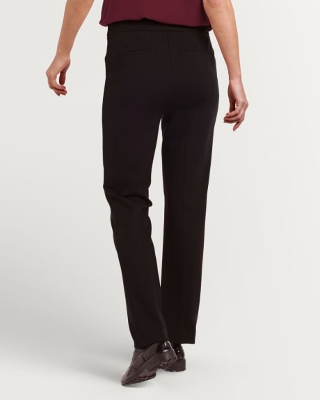 Pantalon noir à jambe droite et taille élastique – Petite
