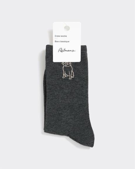 Bas classiques avec carlin à l'ourlet