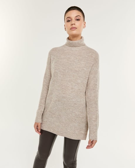 Knit Cowl Neck Tunic Pullover