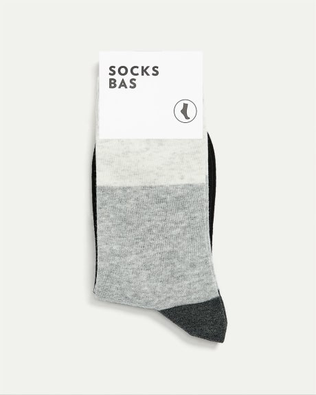 Colour-Block Cotton Socks