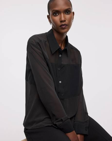 Chemise en mousseline transparente