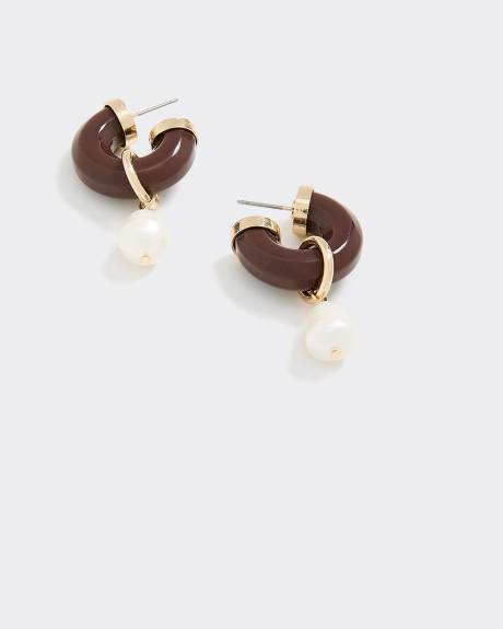 Anneaux en résine avec perles