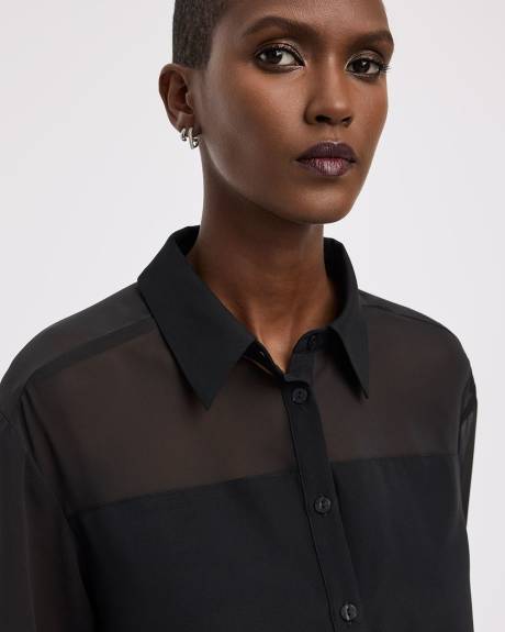 Chemise en mousseline transparente