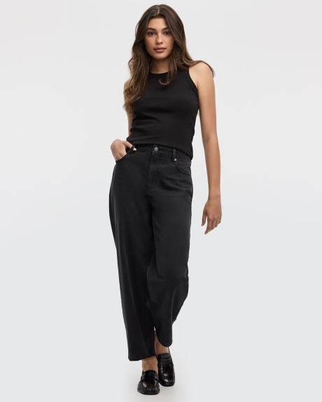 High-Rise Barrel Jeans - Petite