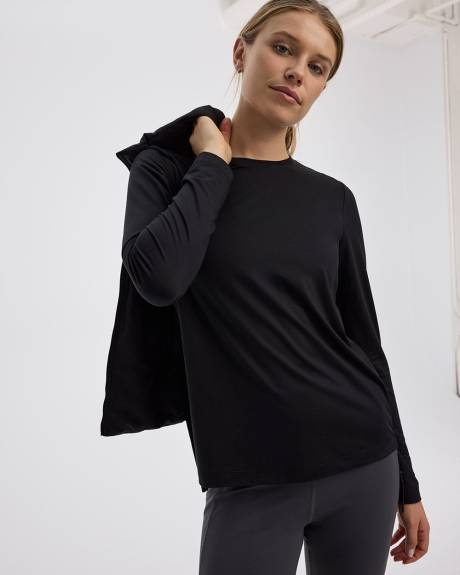 T-shirt à col rond et manches longues - DRY-LUX (MD) Hyba Essentiels