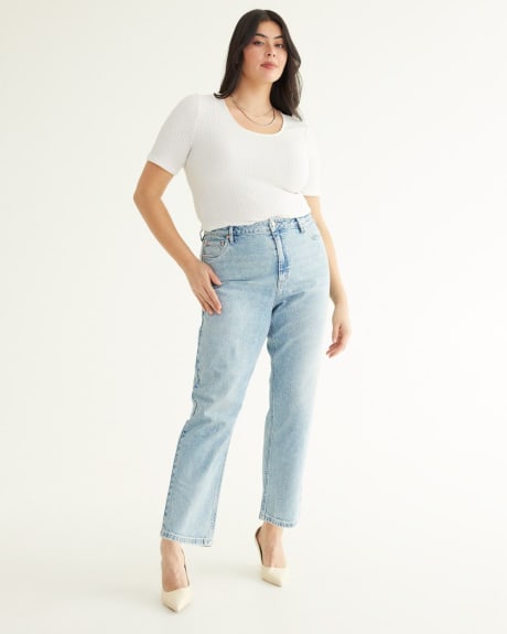 Tapered-Leg High-Rise Jean
