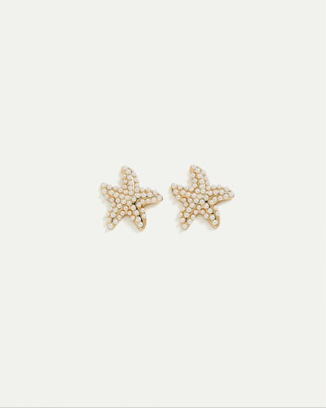 Starfish Earrings with Pearls