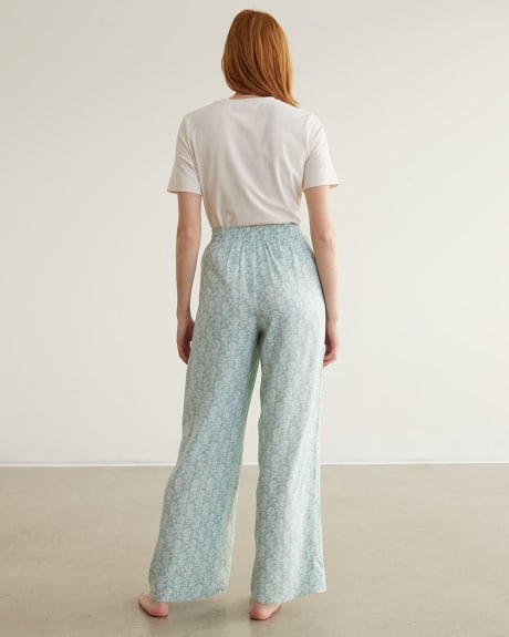 Wide-Leg Challis Pyjama Pant, R Line