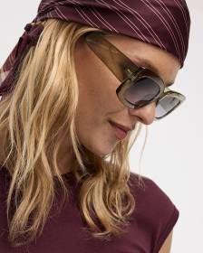 Rectangular Green Sunglasses