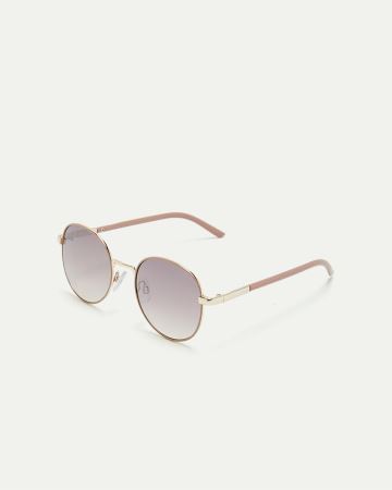 Rounded Metal Frame Sunglasses