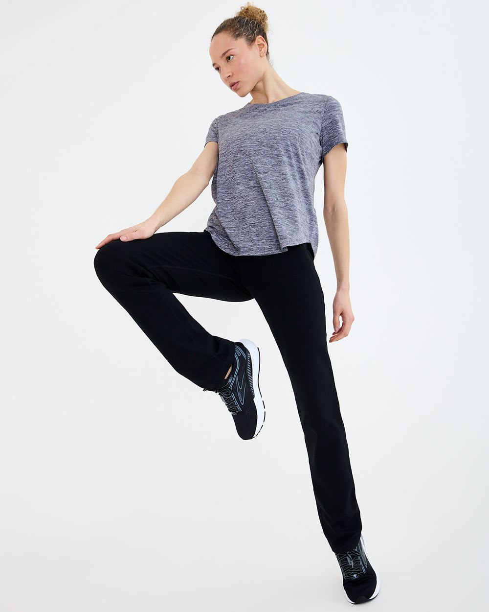  Extra Tall Womens Straight Leg Yoga Pants Workout Pants Slim  Fit,37,Black,Size L