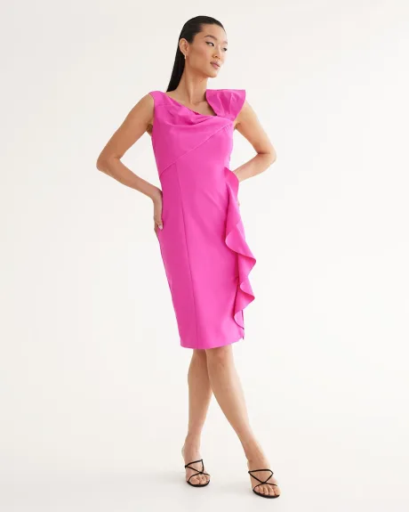 Sleeveless Bodycon Dress with Asymmetrical Neckline, Marina