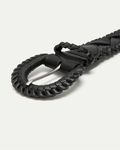 Braided Faux Leather Belt