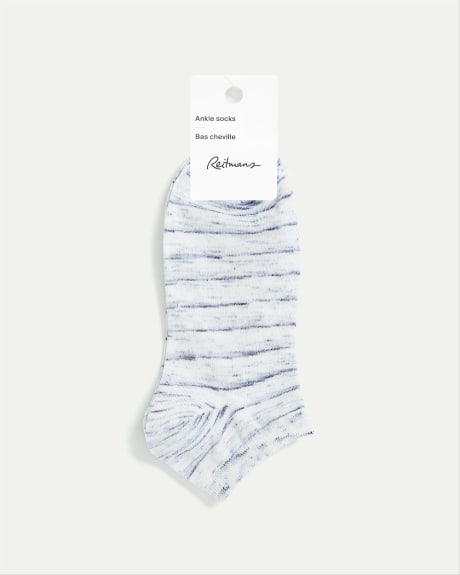 Cotton Anklet Socks with Stripes