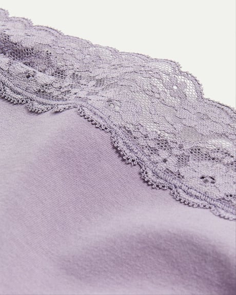 Culotte classique en coton avec taille en dentelle, R Line