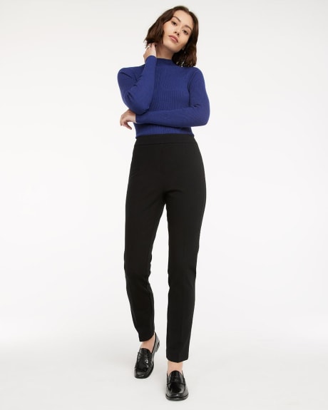 Straight-Leg High-Rise Pant with Body Shaper Short