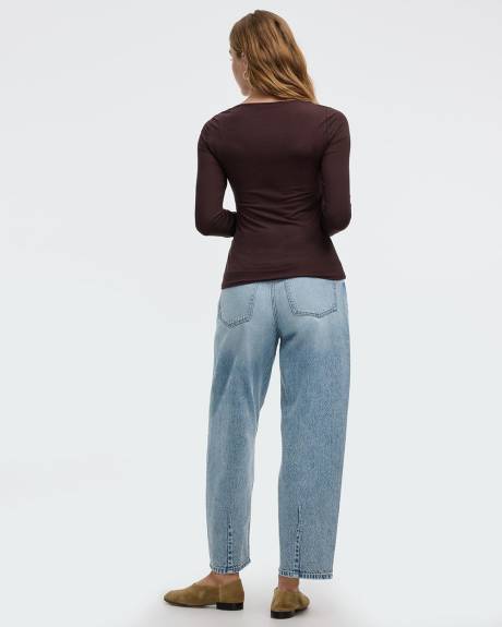 Haut à manches longues et col bateau