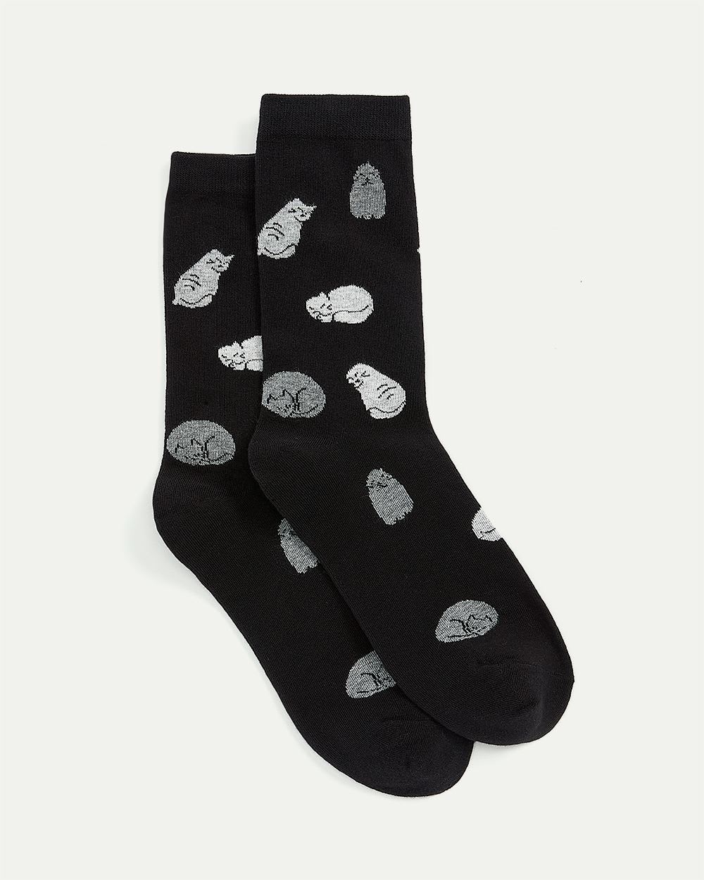 Cotton Socks with Sleeping Cats | Reitmans