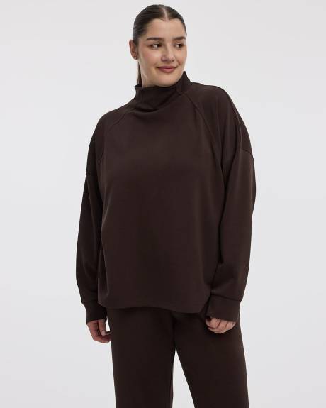 Long-Sleeve Mock-Neck Pullover - Hyba