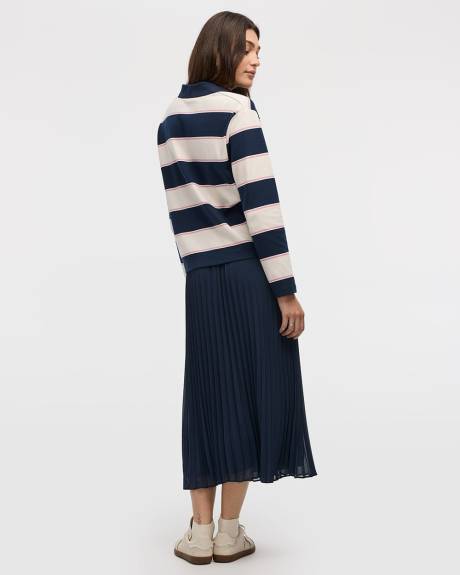 Striped Long-Sleeve Rugby-Style Top