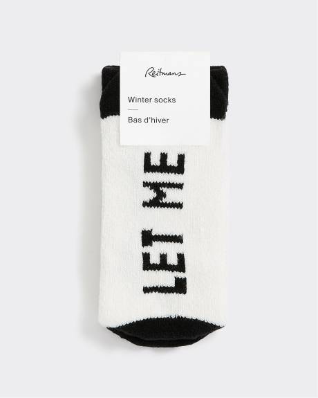 Winter Socks with Quote