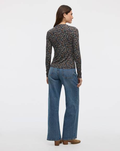 T-shirt &agrave; col rond &agrave; manches longues - R Essentials