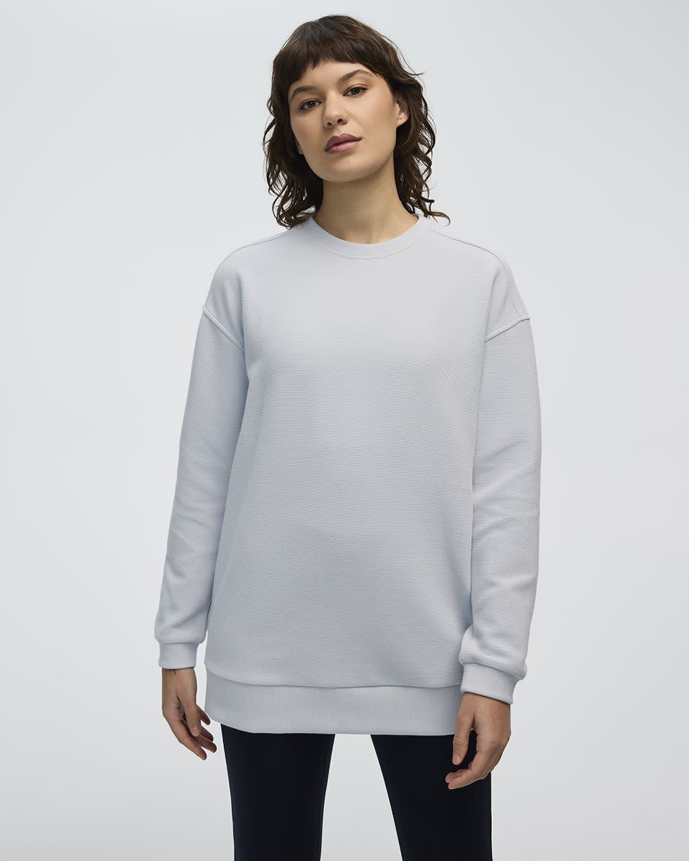 Long-Sleeve Crew-Neck Ottoman Tunic - Hyba