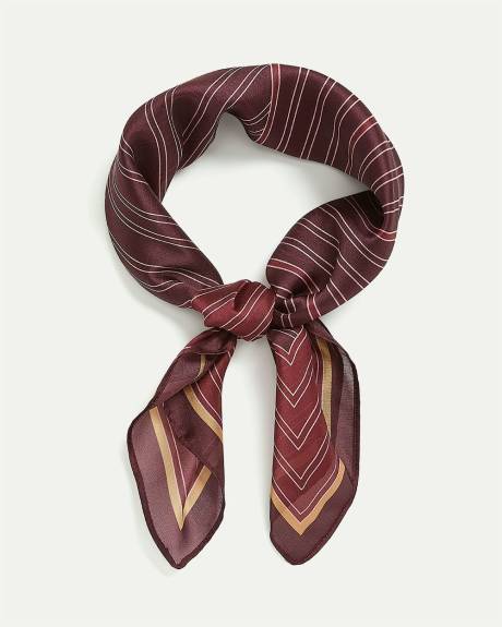 Foulard carré à rayures