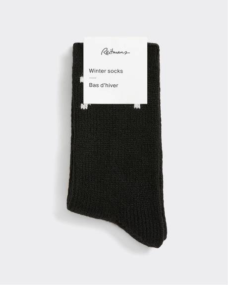 Bas d'hiver avec boucle à l'ourlet