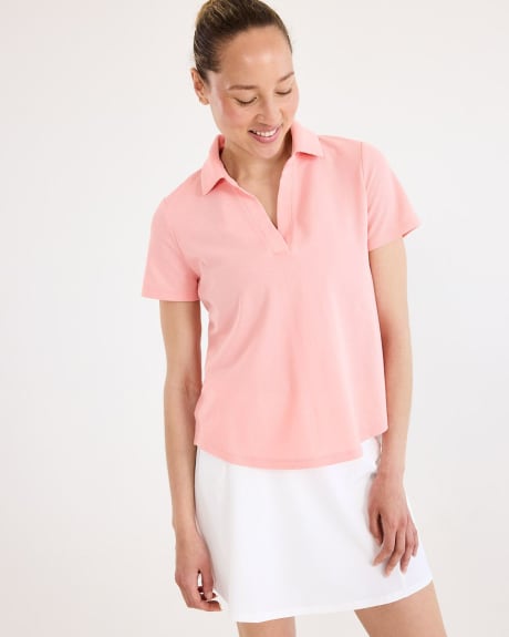 T-shirt polo à manches courtes en tricot piqué - Hyba