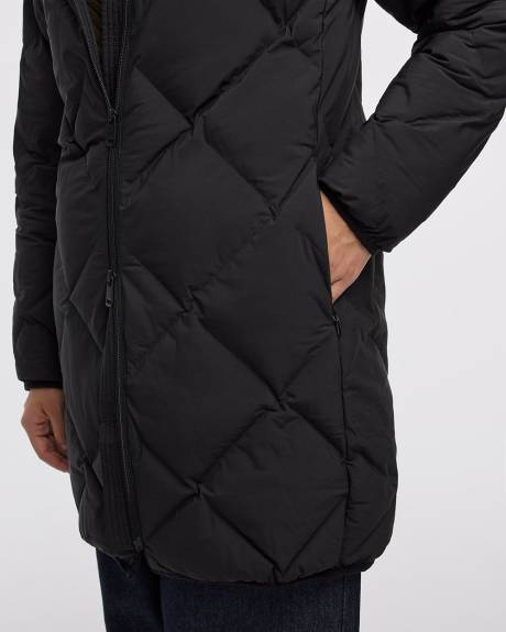 Long Hooded Puffer Jacket